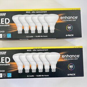 FEIT Electric LED Dimmable Flood Bulb, 65Watt,  12-pack